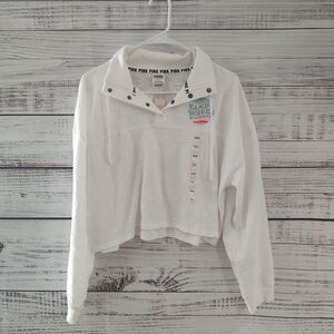 PINK Victoria’s Secret Sand Waves Sunrays Cropped Pullover Medium NWT